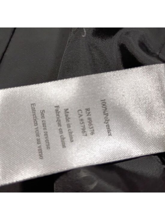 Samuel Dong Black Ruffle Front Long Coat Dress S  Pleated Skirt By Samuel Dong - Picture 9 of 16